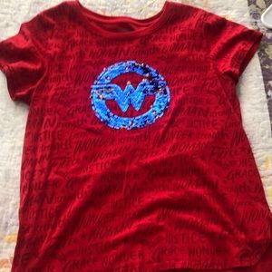 WonderWoman Tee shirt reverse sequins